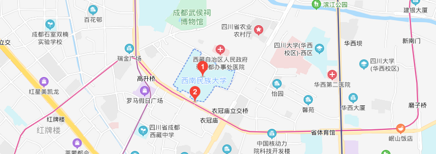 西南民族大学地图详细图片